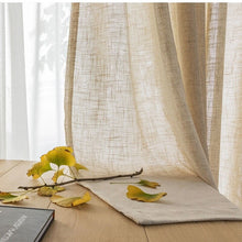 Load image into Gallery viewer, Modern Linen Curtain for Living Room Bedroom pure color cotton linen curtains tulle fabrics custom gauze semi-shading ramie yarn
