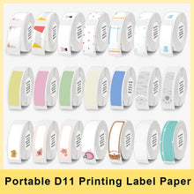 Load image into Gallery viewer, Multicolor D11 Printing Label For Niimbot D11 D110 Wireless Label Printer Waterproof Anti-Oil Tear-Resistant Thermal Label Paper
