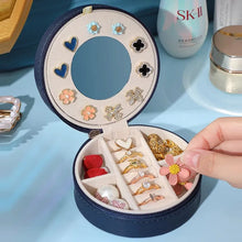 Load image into Gallery viewer, Multilayer jewelry box small stud earrings box ring receive box necklaces earrings jewelry box portable cassette jewelry mirrors
