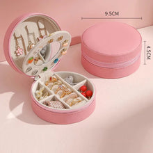 Load image into Gallery viewer, Multilayer jewelry box small stud earrings box ring receive box necklaces earrings jewelry box portable cassette jewelry mirrors
