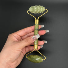 Load image into Gallery viewer, Multiple Sizes Scraping Natural Green Stone GUASHA Board &amp; Face Jade Roller For Facial Firming Lift SPA Skincare Massage Gua Sha
