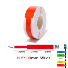 Load image into Gallery viewer, NIIMBOT Thermal Paper Self-adhesive Labels for D11 D101 D110 Mini Printer White Waterproof Sticker Colorful Cable Tape Rolls
