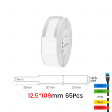 Load image into Gallery viewer, NIIMBOT Thermal Paper Self-adhesive Labels for D11 D101 D110 Mini Printer White Waterproof Sticker Colorful Cable Tape Rolls
