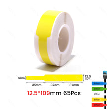 Load image into Gallery viewer, NIIMBOT Thermal Paper Self-adhesive Labels for D11 D101 D110 Mini Printer White Waterproof Sticker Colorful Cable Tape Rolls
