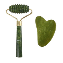 Load image into Gallery viewer, Natural Face Massager For Guasha Scraper Jade Roller Massage Face Gua sha Scraper Jade Roller Microniddle Roller Face Massager
