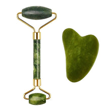Load image into Gallery viewer, Natural Face Massager For Guasha Scraper Jade Roller Massage Face Gua sha Scraper Jade Roller Microniddle Roller Face Massager
