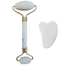 Load image into Gallery viewer, Natural Face Massager For Guasha Scraper Jade Roller Massage Face Gua sha Scraper Jade Roller Microniddle Roller Face Massager
