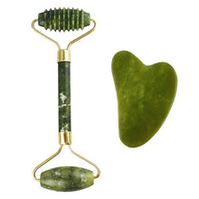 Load image into Gallery viewer, Natural Face Massager For Guasha Scraper Jade Roller Massage Face Gua sha Scraper Jade Roller Microniddle Roller Face Massager
