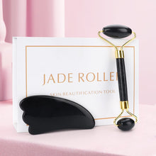 Load image into Gallery viewer, Natural Facial Massager Face Roller Gua Sha Scraper Double Heads Jade Stone Roller Skin Care Rose Quartz Massage for Face Body
