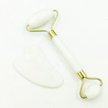 Load image into Gallery viewer, Natural Jade Face Massager Gua Sha Stone Face  Guasha Masaje Facial Board Acupoint Eye Care SPA Massager Tool massage visage

