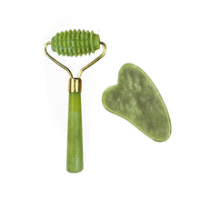 Load image into Gallery viewer, Natural Jade Face Massager Gua Sha Stone Face  Guasha Masaje Facial Board Acupoint Eye Care SPA Massager Tool massage visage
