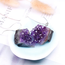 Load image into Gallery viewer, Natural crystal Necklace Raw Amethyst Quartz Purple Crystal Cluster pendant Healing Stones Specimen Home Decoration Crafts
