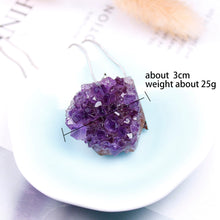 Load image into Gallery viewer, Natural crystal Necklace Raw Amethyst Quartz Purple Crystal Cluster pendant Healing Stones Specimen Home Decoration Crafts
