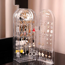 Load image into Gallery viewer, Necklace Jewelry Shelf Stand Holder Folding Earrings Studs Display Rack Panels Screen Organizer Storage Box
