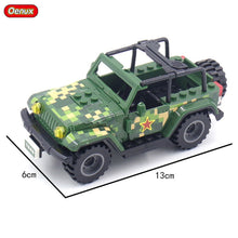 Load image into Gallery viewer, Military Jeeped Car Vehicle Model Building Block Mini Army Soldiers Figures Enlighten Brick MOC Toy For Kids Gift
