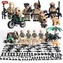Load image into Gallery viewer, Military Jeeped Car Vehicle Model Building Block Mini Army Soldiers Figures Enlighten Brick MOC Toy For Kids Gift
