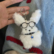 Load image into Gallery viewer, New Cartoon Pilot Long-Haired Rabbit Animal Cute Dolls Bag Keychain Niche Plush Keys Chain Backpack Pendant Girls Birthday Gift
