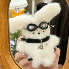 Load image into Gallery viewer, New Cartoon Pilot Long-Haired Rabbit Animal Cute Dolls Bag Keychain Niche Plush Keys Chain Backpack Pendant Girls Birthday Gift
