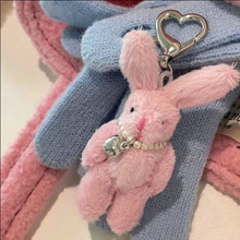 Load image into Gallery viewer, New Cartoon Pilot Long-Haired Rabbit Animal Cute Dolls Bag Keychain Niche Plush Keys Chain Backpack Pendant Girls Birthday Gift

