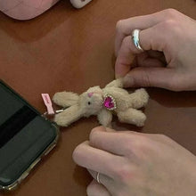 Load image into Gallery viewer, New Cartoon Pilot Long-Haired Rabbit Animal Cute Dolls Bag Keychain Niche Plush Keys Chain Backpack Pendant Girls Birthday Gift
