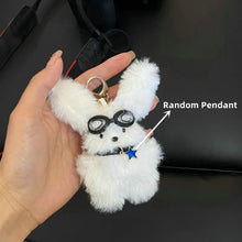 Load image into Gallery viewer, New Cartoon Pilot Long-Haired Rabbit Animal Cute Dolls Bag Keychain Niche Plush Keys Chain Backpack Pendant Girls Birthday Gift
