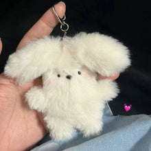 Load image into Gallery viewer, New Cartoon Pilot Long-Haired Rabbit Animal Cute Dolls Bag Keychain Niche Plush Keys Chain Backpack Pendant Girls Birthday Gift
