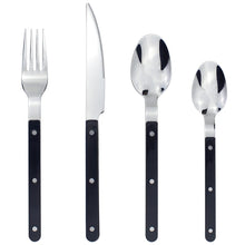 Load image into Gallery viewer, New Design ABS Handle Rivets Decoration Dinnerware 4 In 1 Set Stainless Steel Mirror Polish Handy Cutlery Utensils For Kitchen
