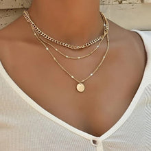 Load image into Gallery viewer, New European Lock Pendants Women Necklaces Exaggerated Gold Color Chain Neckalces Personality Collars for Female colar choker
