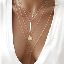Load image into Gallery viewer, New European Lock Pendants Women Necklaces Exaggerated Gold Color Chain Neckalces Personality Collars for Female colar choker
