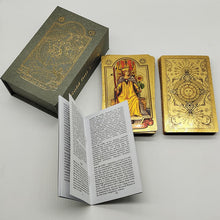 Load image into Gallery viewer, New Plastic Rider Hot Stamping Gold Foil Tarot Exquisite Board Game Divination Cards For Collection
