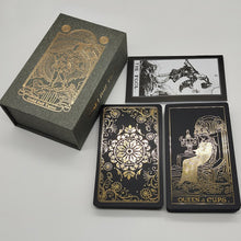 Load image into Gallery viewer, New Plastic Rider Hot Stamping Gold Foil Tarot Exquisite Board Game Divination Cards For Collection
