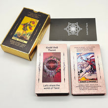 Load image into Gallery viewer, New Plastic Rider Hot Stamping Gold Foil Tarot Exquisite Board Game Divination Cards For Collection

