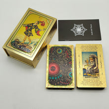 Load image into Gallery viewer, New Plastic Rider Hot Stamping Gold Foil Tarot Exquisite Board Game Divination Cards For Collection
