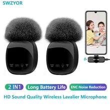 Load image into Gallery viewer, New R8 Wireless Lavalier Microphone Portable Audio Video Recording Mini Mic for iPhone Android Live Broadcast Gaming Phone Mic
