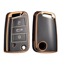 Load image into Gallery viewer, New TPU Car Flip Key Case Cover Shell for  Golf 7 MK7 Tiguan MK2 for Seat Ateca Leon FR Ibiza Skoda Octavia Kodiaq
