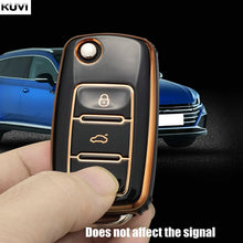 Load image into Gallery viewer, New TPU Car Key Case Cover Shell Fob For Polo Tiguan Passat B5 B6 B7 Golf 4 5 6 MK6 Jetta Lavida For Skoda Octavia
