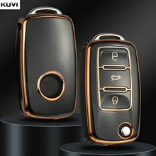 Load image into Gallery viewer, New TPU Car Key Case Cover Shell Fob For Polo Tiguan Passat B5 B6 B7 Golf 4 5 6 MK6 Jetta Lavida For Skoda Octavia
