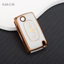 Load image into Gallery viewer, TPU Car Remote Key Case Cover Shell For Peugeot 107 207 307 308 407 607 3008 5008 For Citroen Xsara Picasso C5 C6 C8 Keyless
