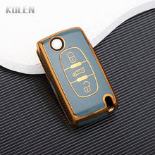 Load image into Gallery viewer, TPU Car Remote Key Case Cover Shell For Peugeot 107 207 307 308 407 607 3008 5008 For Citroen Xsara Picasso C5 C6 C8 Keyless
