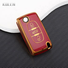 Load image into Gallery viewer, TPU Car Remote Key Case Cover Shell For Peugeot 107 207 307 308 407 607 3008 5008 For Citroen Xsara Picasso C5 C6 C8 Keyless
