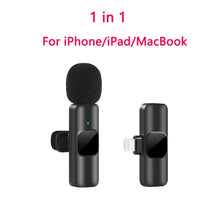 Load image into Gallery viewer, New Wireless Lavalier Microphone Portable Audio Video Recording Mini Mic for iPhone Android Live Broadcast Gaming Phone Mic
