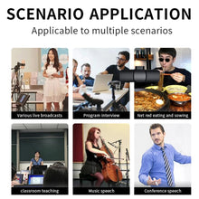 Load image into Gallery viewer, New Wireless Lavalier Microphone Portable Audio Video Recording Mini Microphone for iPhone Android PC Camera Live Gaming Phone
