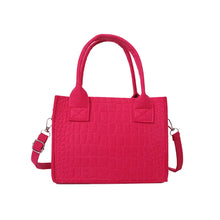 Load image into Gallery viewer, New Women Felt Mini Tote Handbag Popular Stone Texture Oneshoulder Messenger Bag Autumn Winter Small Square Bag 2024 New
