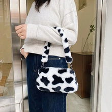 Load image into Gallery viewer, New Women's Casual Shoulder Bag Animal Print Leopard Plush Lady Shoulder Underarm Bag Female Messenger Bag Crossbody Bags
