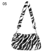 Load image into Gallery viewer, New Women's Casual Shoulder Bag Animal Print Leopard Plush Lady Shoulder Underarm Bag Female Messenger Bag Crossbody Bags
