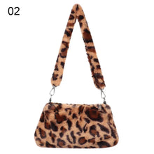 Load image into Gallery viewer, New Women's Casual Shoulder Bag Animal Print Leopard Plush Lady Shoulder Underarm Bag Female Messenger Bag Crossbody Bags
