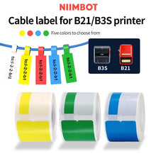 Load image into Gallery viewer, NiiMBOT B1/ B21/B203/B3S Label Printer Paper Network Cable Optical Fiber Tail Adhesive Network Security Switch Cable Label Paper
