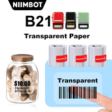 Load image into Gallery viewer, NiiMBOT B1/B21/B203 Label Paper Transparent Name Sticker Waterproof Self-adhesive Cartoon Small Label Circular Thermal Paper
