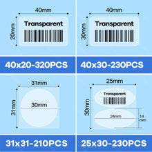 Load image into Gallery viewer, NiiMBOT B1/B21/B203 Label Paper Transparent Name Sticker Waterproof Self-adhesive Cartoon Small Label Circular Thermal Paper
