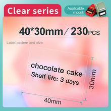 Load image into Gallery viewer, NiiMBOT B1/B21/B203 Label Paper Transparent Name Sticker Waterproof Self-adhesive Cartoon Small Label Circular Thermal Paper
